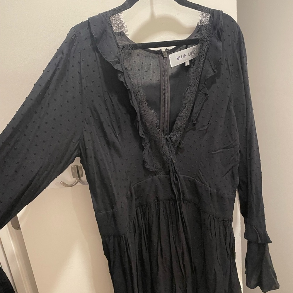 Blue Life Charcoal Textured Dress